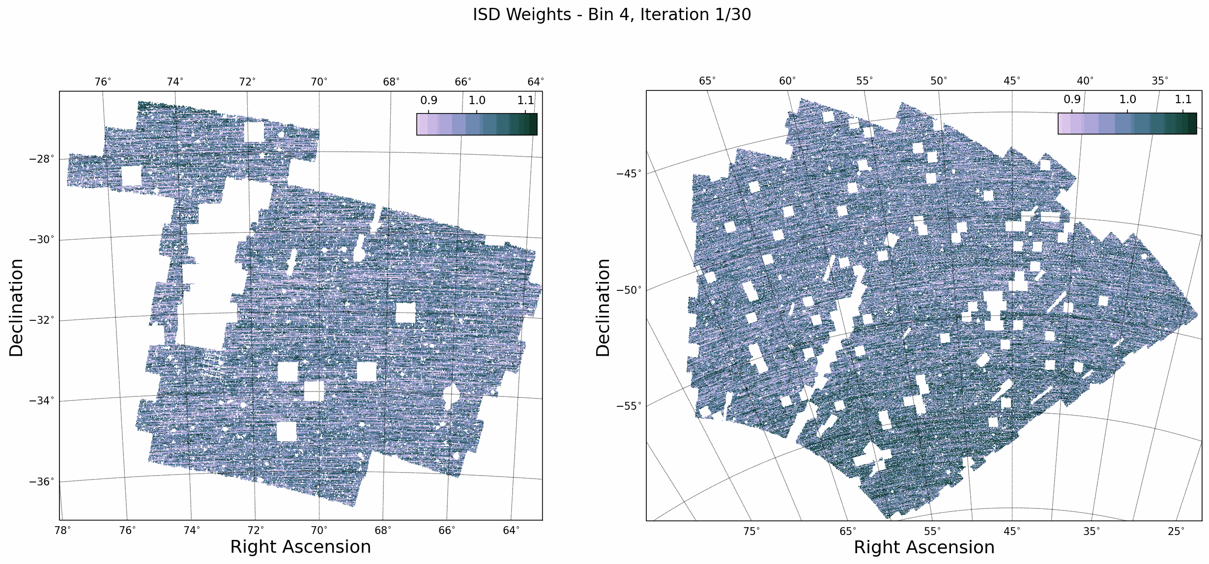 ISD weight iterations for tomographic bin 4